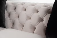 Bronte Light Beige Velvet Transitional Sofa