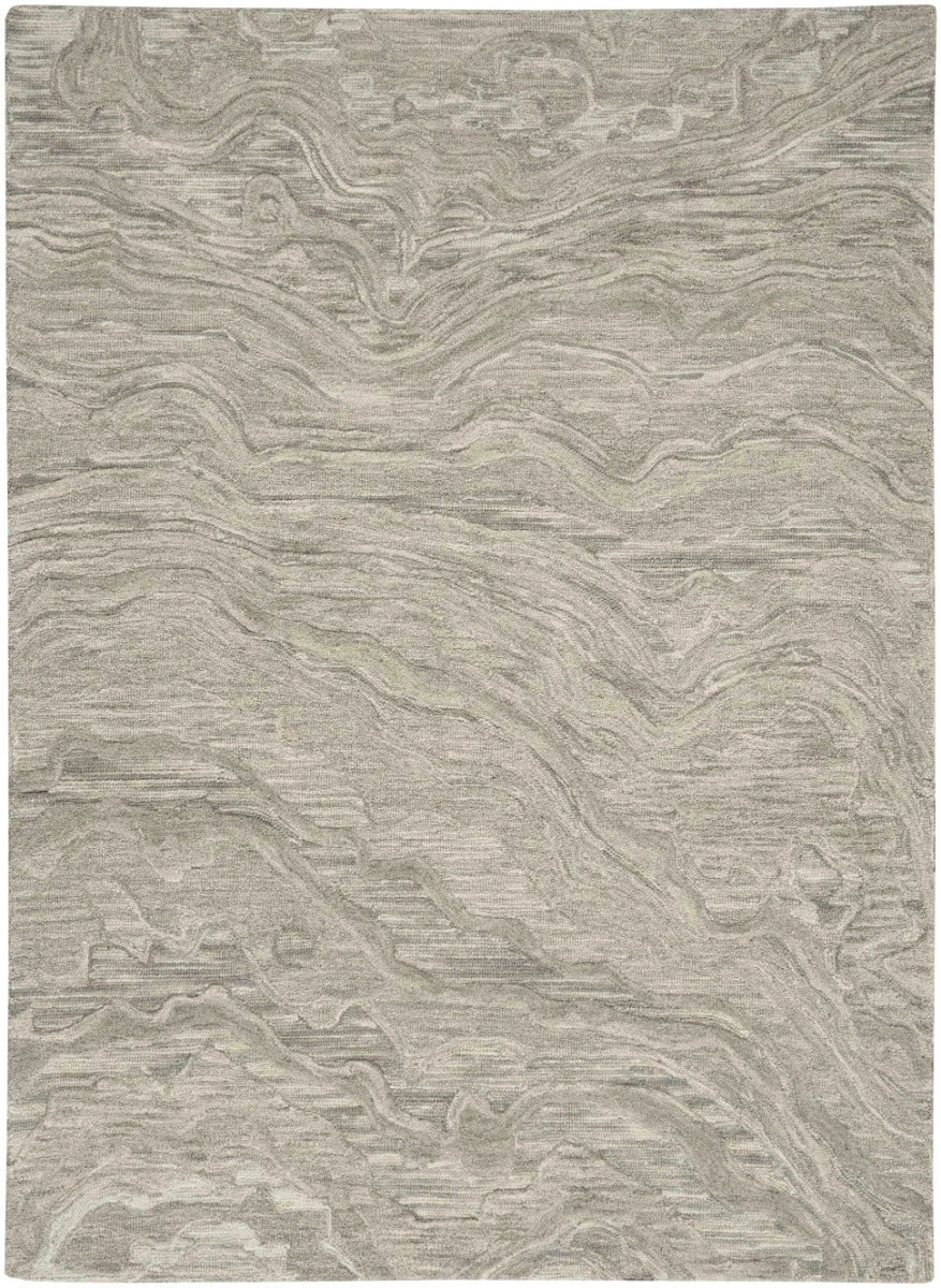 Refined Grey Modern Movement Area Rug - Elegance Collection