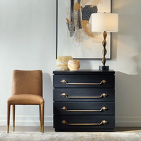Maricio Black & Gold Dresser Drawer/Nighstand