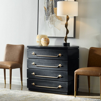 Maricio Black & Gold Dresser Drawer/Nighstand