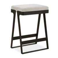Farino Ivory Chenille Boucle Performance Fabric Counter Stool