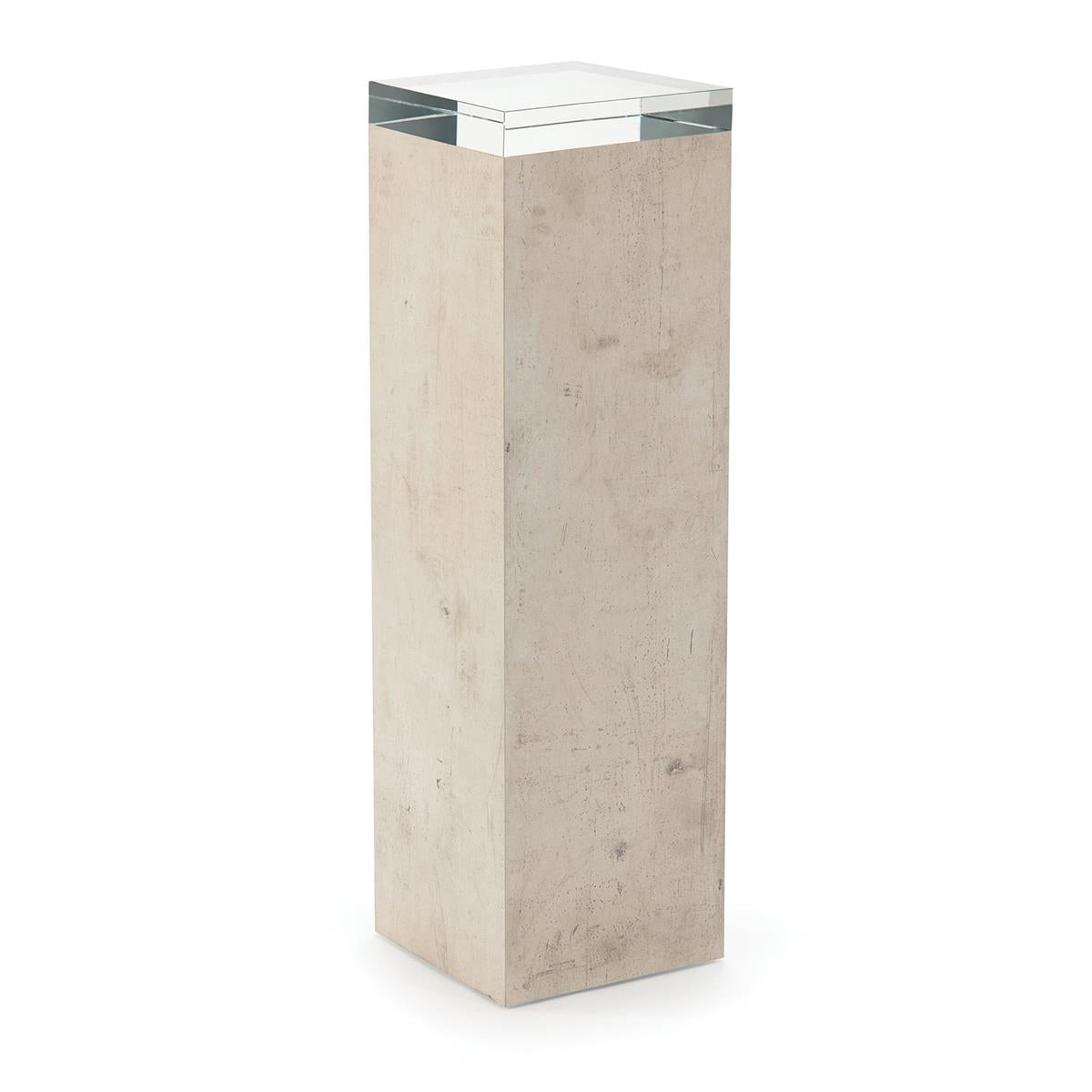 Lyanna Tiza Gesso Pedestal with Crystal Top