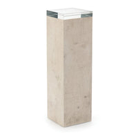 Lyanna Tiza Gesso Pedestal with Crystal Top