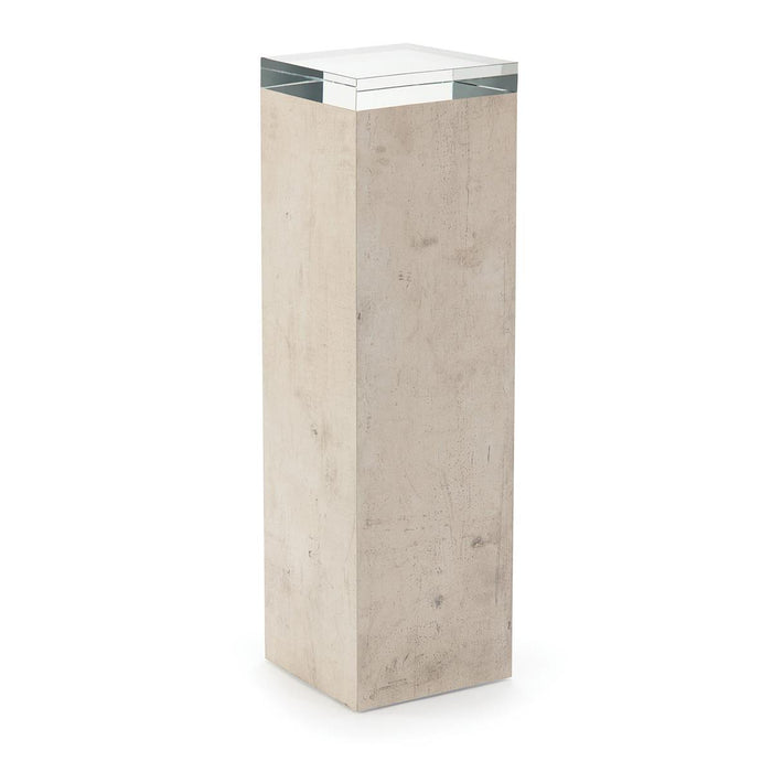 Lyanna Tiza Gesso Pedestal with Crystal Top