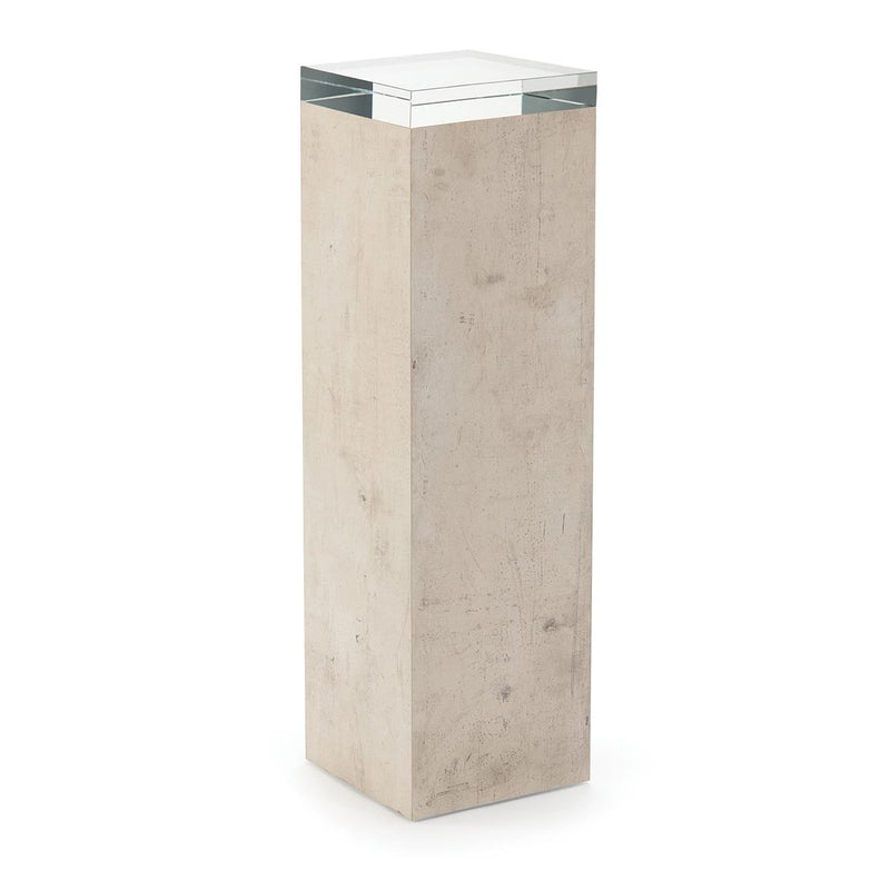 Lyanna Tiza Gesso Pedestal with Crystal Top