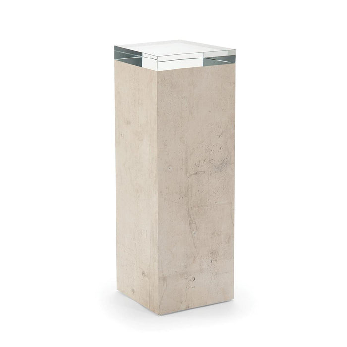 Lyanna Tiza Gesso Pedestal with Crystal Top