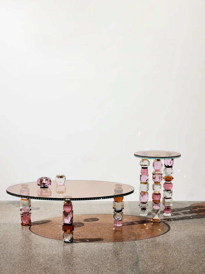 Amira European Artist Collection Crystal Accent Table