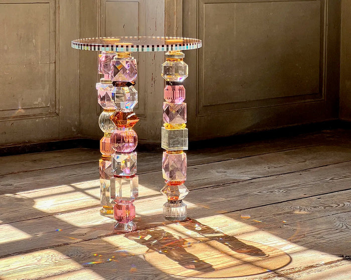 Amira European Artist Collection Crystal Accent Table