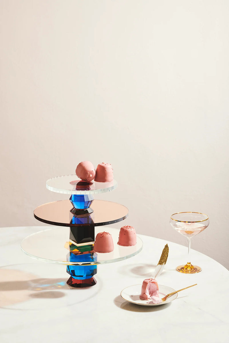 Amira European Artist Collection Crystal Cake Stand/Tray