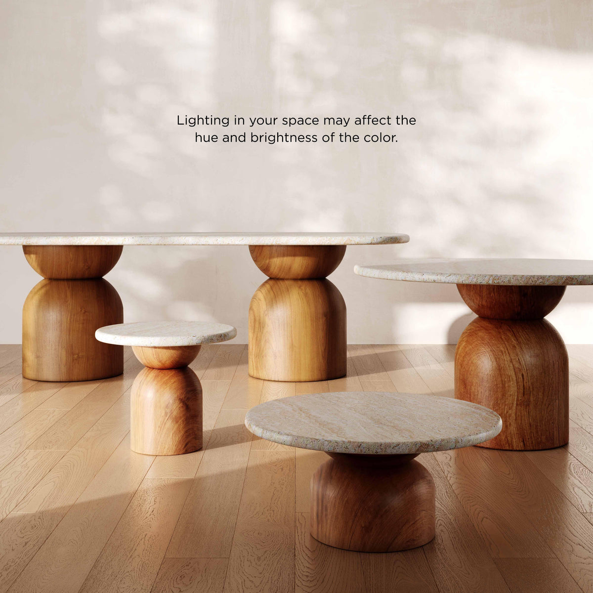 Taylor Travertine Concrete Indoor / Outdoor 87" Oval Dining Table