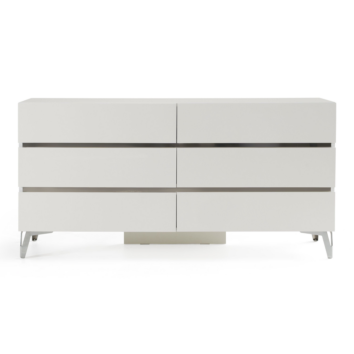 Fia 61” Modern White Gloss Dresser