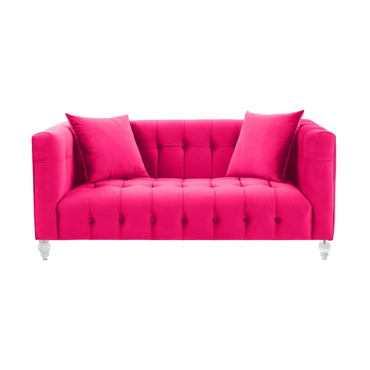 Belgravia Pink Velvet Loveseat - Luxury Living Collection