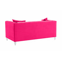Belgravia Pink Velvet Loveseat - Luxury Living Collection
