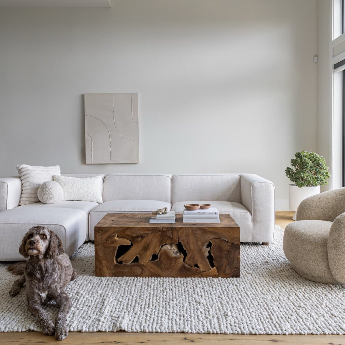 Natural 47” Teak Coffee Table