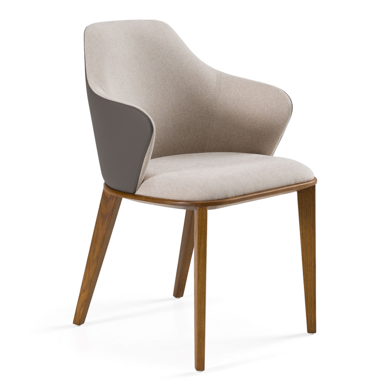 Elowen Modern Beige & Grey Dining Chair