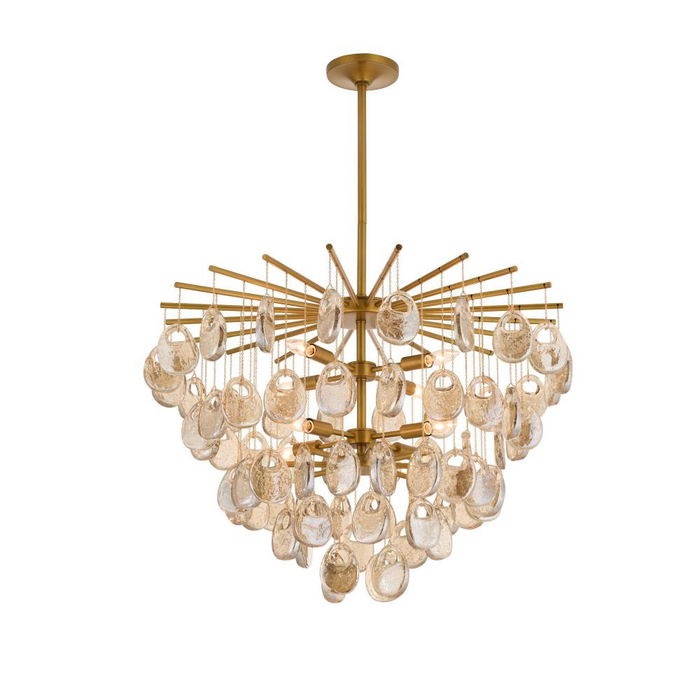 Jacqueline 32" Award Winning Antique Brass Chandelier