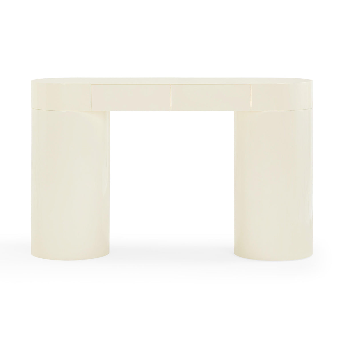 Mira 50” High Gloss Cream Console Table - Luxury Living Collection