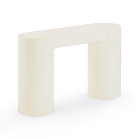 Mira 50” High Gloss Cream Console Table - Luxury Living Collection