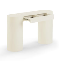 Mira 50” High Gloss Cream Console Table - Luxury Living Collection