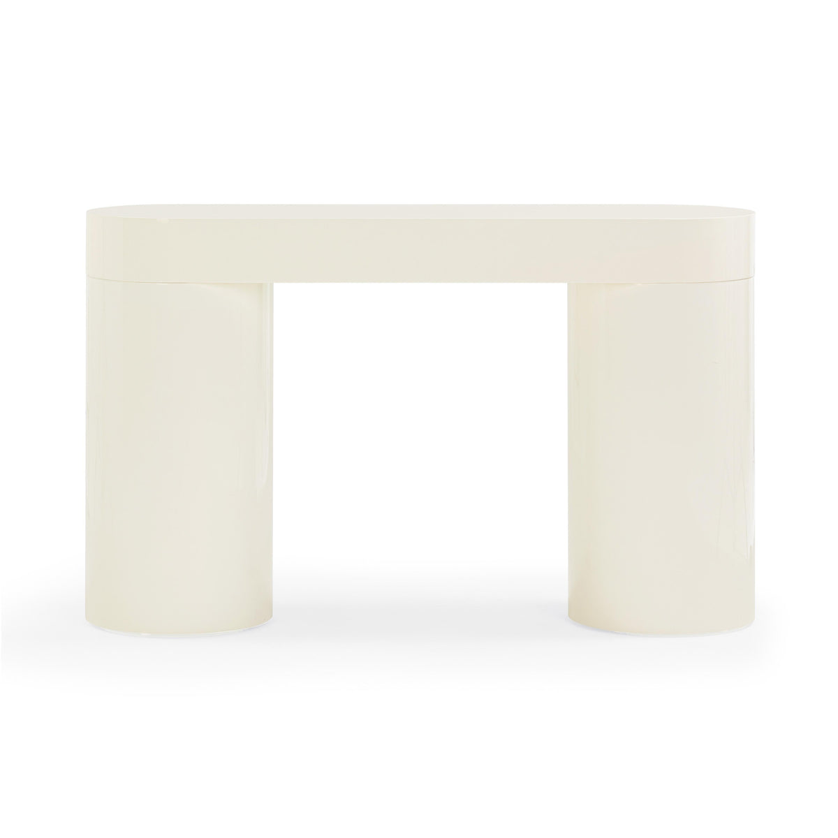 Mira 50” High Gloss Cream Console Table - Luxury Living Collection