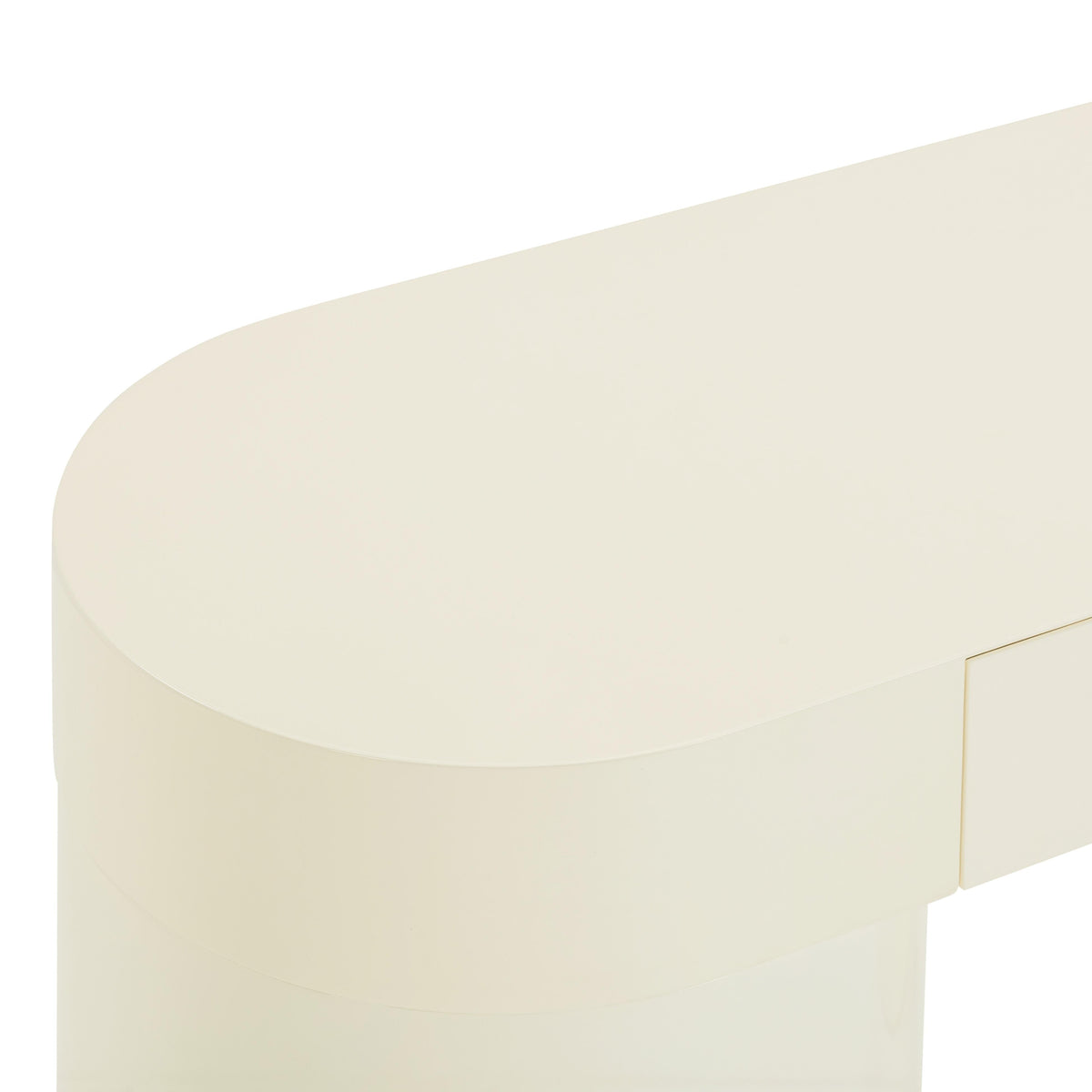Mira 50” High Gloss Cream Console Table - Luxury Living Collection