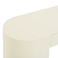 Mira 50” High Gloss Cream Console Table - Luxury Living Collection