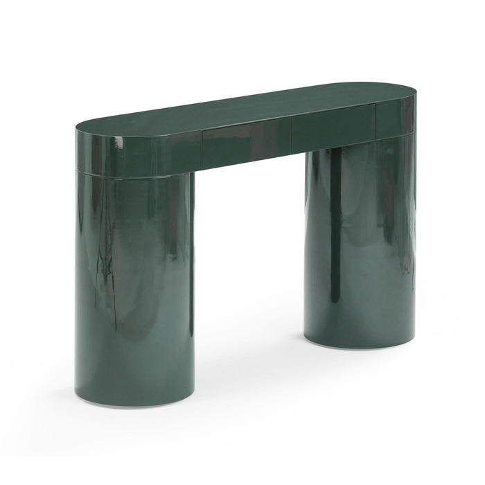 Mira 50” High Gloss Green Console Table - Luxury Living Collection