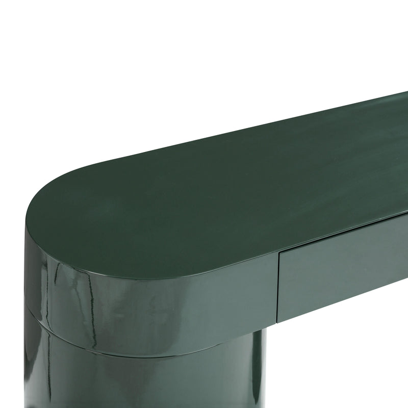 Mira 50” High Gloss Green Console Table - Luxury Living Collection