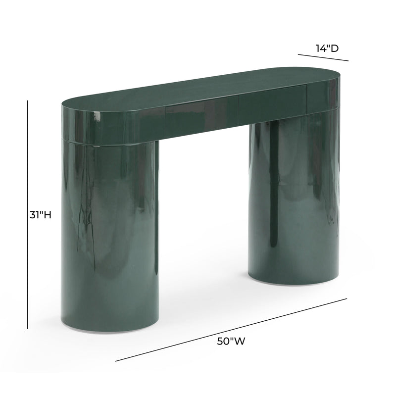 Mira 50” High Gloss Green Console Table - Luxury Living Collection