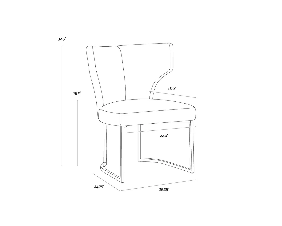 Kendall Olive And Gold Dining Chair