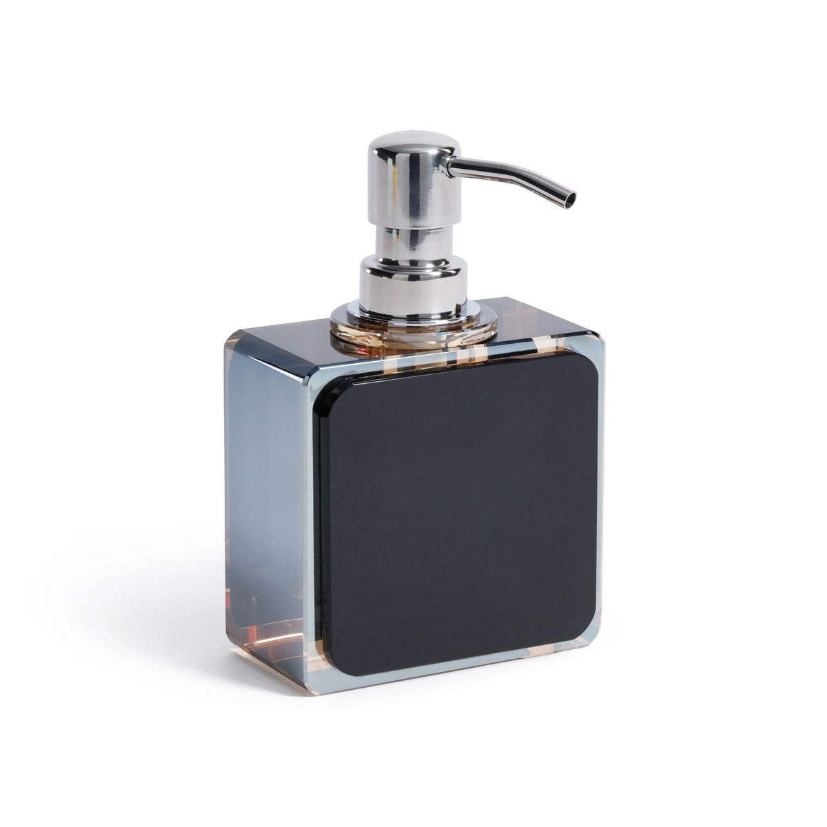 Julienne Crystal Amber & Black Soap Dispenser - Set of 2