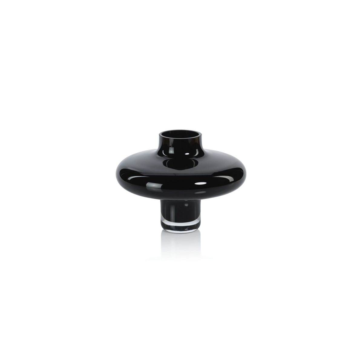 Lilly Handmade Black Glass Vase (3 Sizes Available)