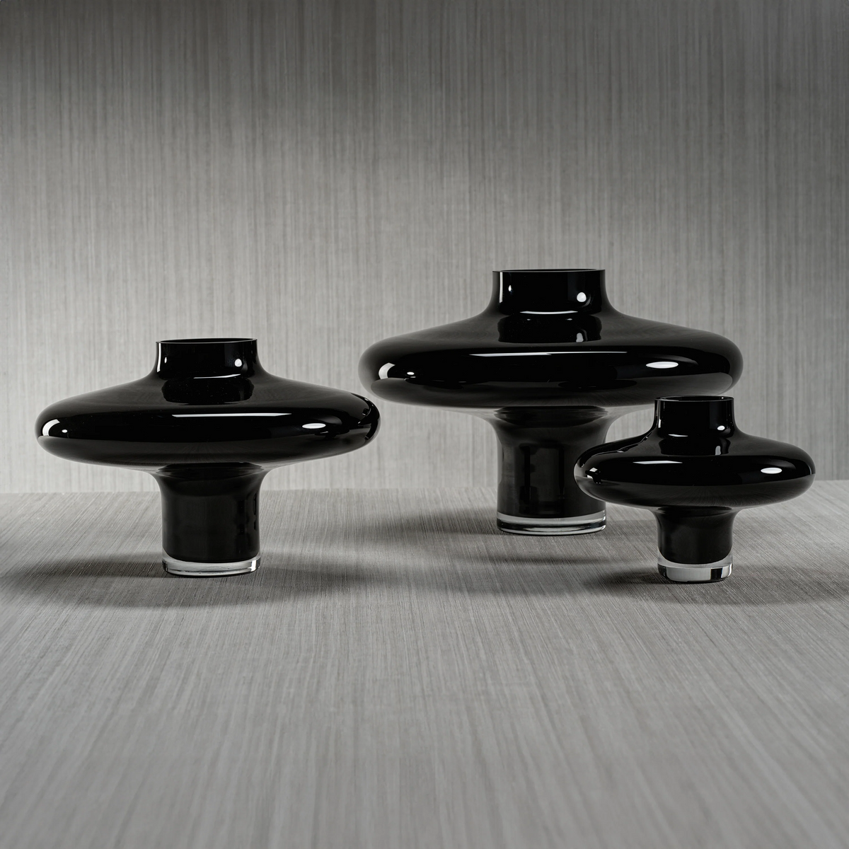 Lilly Handmade Black Glass Vase (3 Sizes Available)