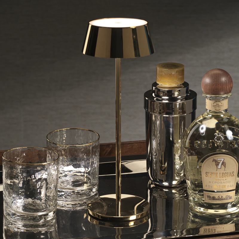 Rina Rechargeable Table Light - Polished Gold