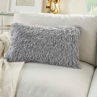 Nuria 14" x 24" Grey Throw Pillow - Elegance Collection