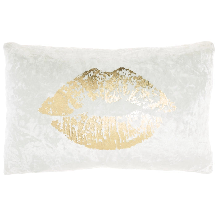 Amerie 12" x 18" Gold Throw Pillow - Elegance Collection