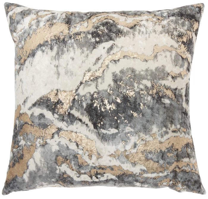 Ravenna 18" x 18" Charcoal Throw Pillow - Elegance Collection