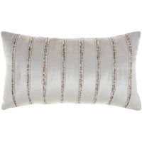 Lilou Light Grey Throw Pillow - Elegance Collection