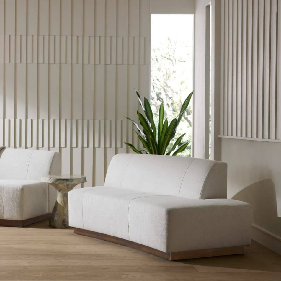 Islander 67" Vanilla Performance Bouclé Sofa (Right & Left Available)