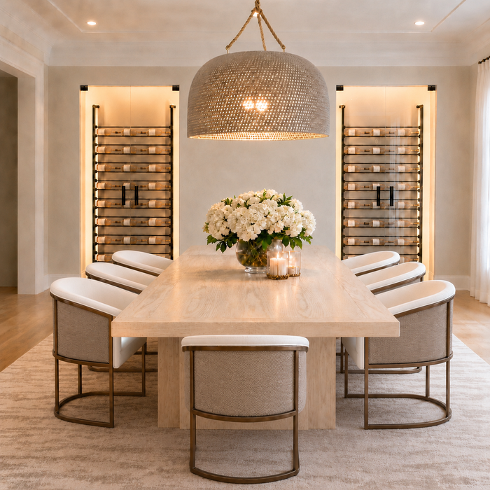 Chelsea Performance White Weave Fabric & Gold Dining Chair