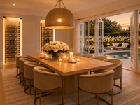 Chelsea Performance White Weave Fabric & Gold Dining Chair