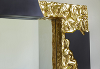 Mars Gold Leaf Square Mirror