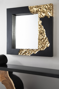 Mars Gold Leaf Square Mirror