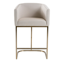 Ren Off-White & Brass Counter Stool