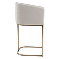 Ren Off-White & Brass Counter Stool