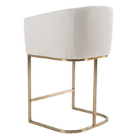 Ren Off-White & Brass Counter Stool