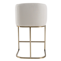 Ren Off-White & Brass Counter Stool