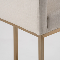 Ren Off-White & Brass Counter Stool