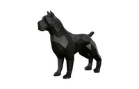 Pitbull Facet Sculpture Matte Black