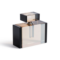 Deor Black & Amber Crystal Glass Perfume Bottle - Large (Set of 2)